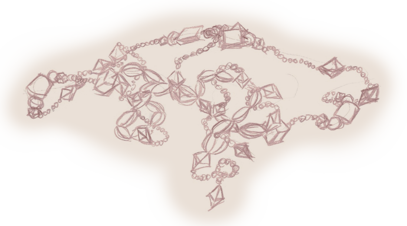 A tangled necklace